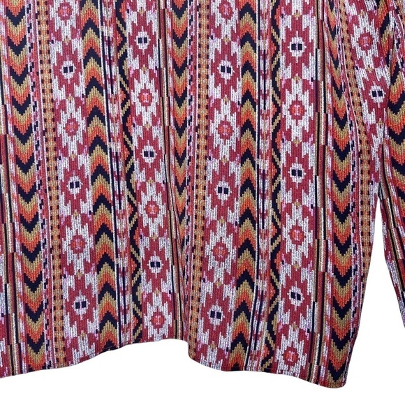 Lafayette 148 New York Silk Southwestern Print Blouse Top Size Small - Picture 5 of 12